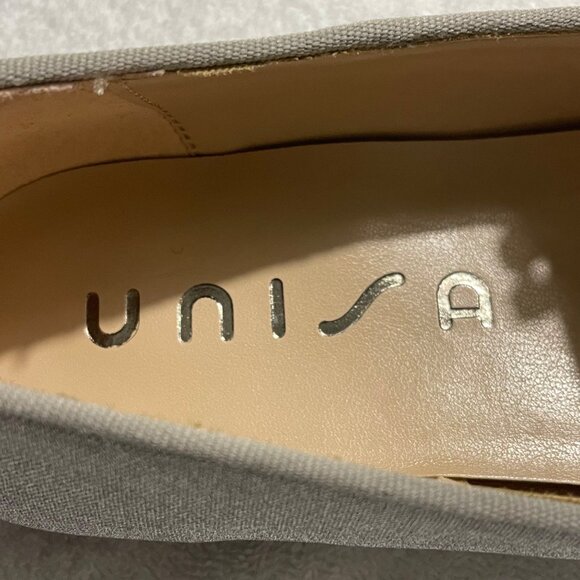 Unisa Womens Glitter Mary Jane Flats Size 8 Silver With Rhinestone Buckle - Picture 3 of 9